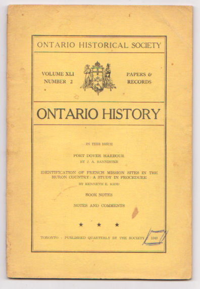 Image for Ontario History, Volume 41, Number 2, April 1949 : Port Dover Harbour, French Mission Sites in Huron County