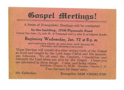 Image for Gospel Meetings ! :  A Series of Evangelistic Meetings, Redford, Michigan, 1944