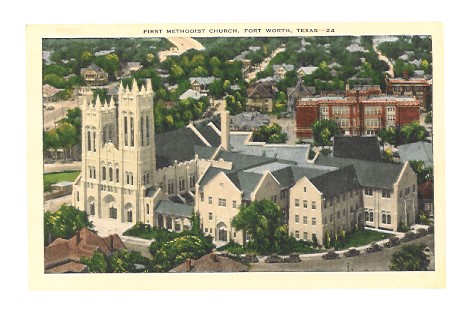 Image for First Methodist Church, Fort Worth, Texas : Postcard, 1920s
