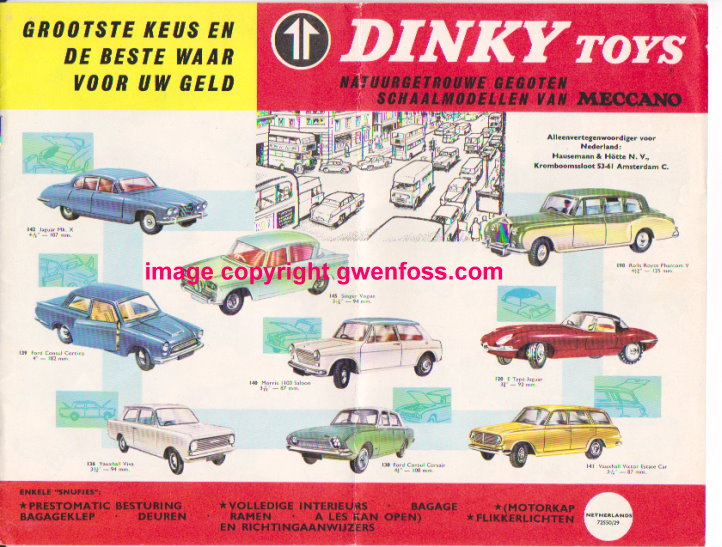Image for Dinky Toys :  Natuurgetrouwe Gegoten Schaalmodellen van Meccano, Netherlands Edition, 1964