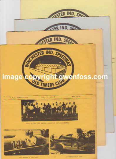 Image for Winchester Indiana Speedway Old Timers Club :  Lot of 4 Issues, 1976-1978