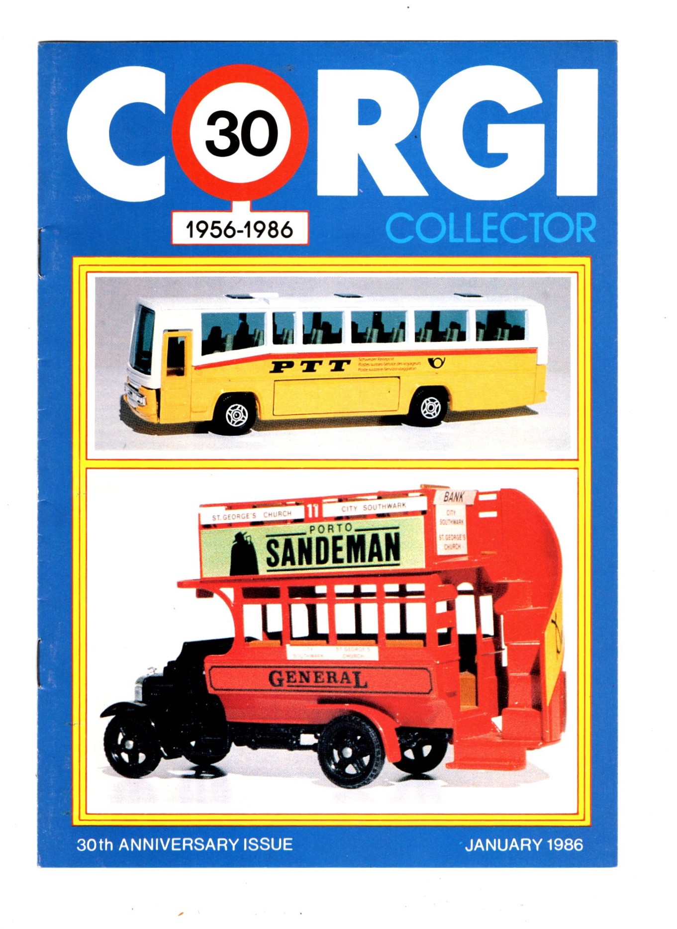 Corgi Collector Magazine : Lot of 40 Magazines, 30th Anniversary Issue January 1986, to Number 56, Nov-Dec 1993, with Gaps