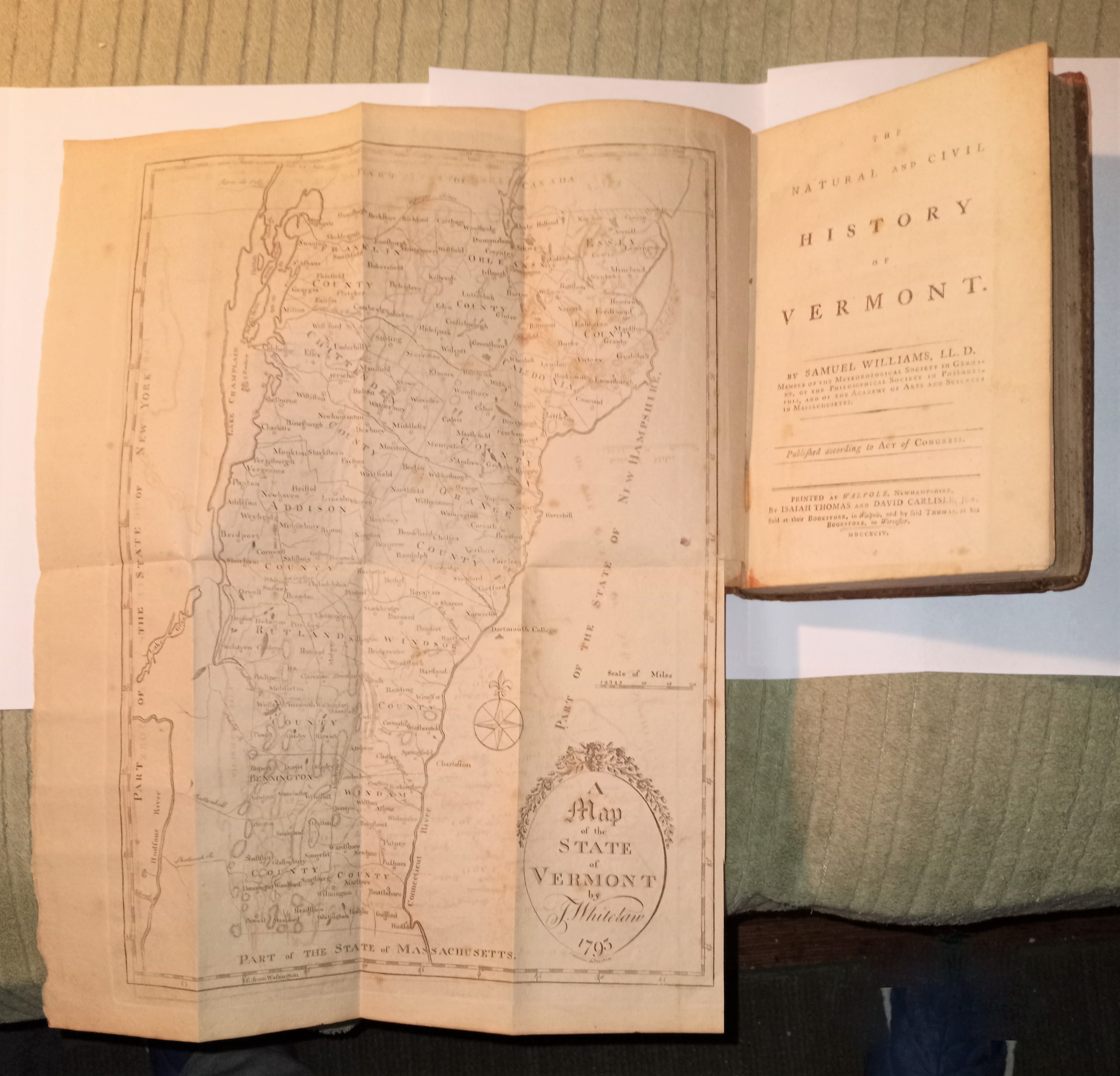 Image for Natural and Civil History of Vermont, The, 1e :   (1st Edition, 1794)