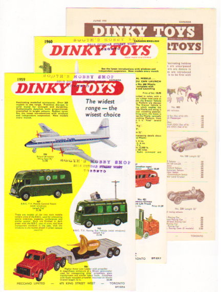 Image for Dinky Toys :  Lot of 16 Catalogs and Ephemera, 1955-1988