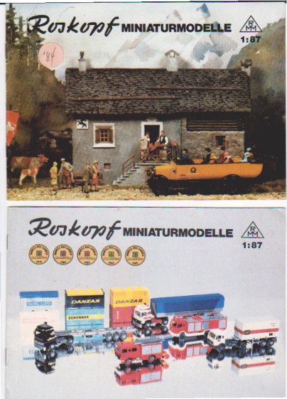 Image for Roskopf Miniaturmodelle :   (Lot of 2 Catalogs, 1984) (Toy Cars, Model Trucks)