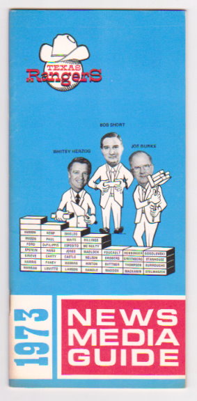 Image for Texas Rangers Media Guide 1973 : Official Guide and Record Book for Press, Radio and Television