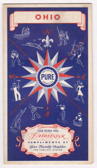 Image for Ohio Road Map :  The Pure Oil Pathfinder, 1936