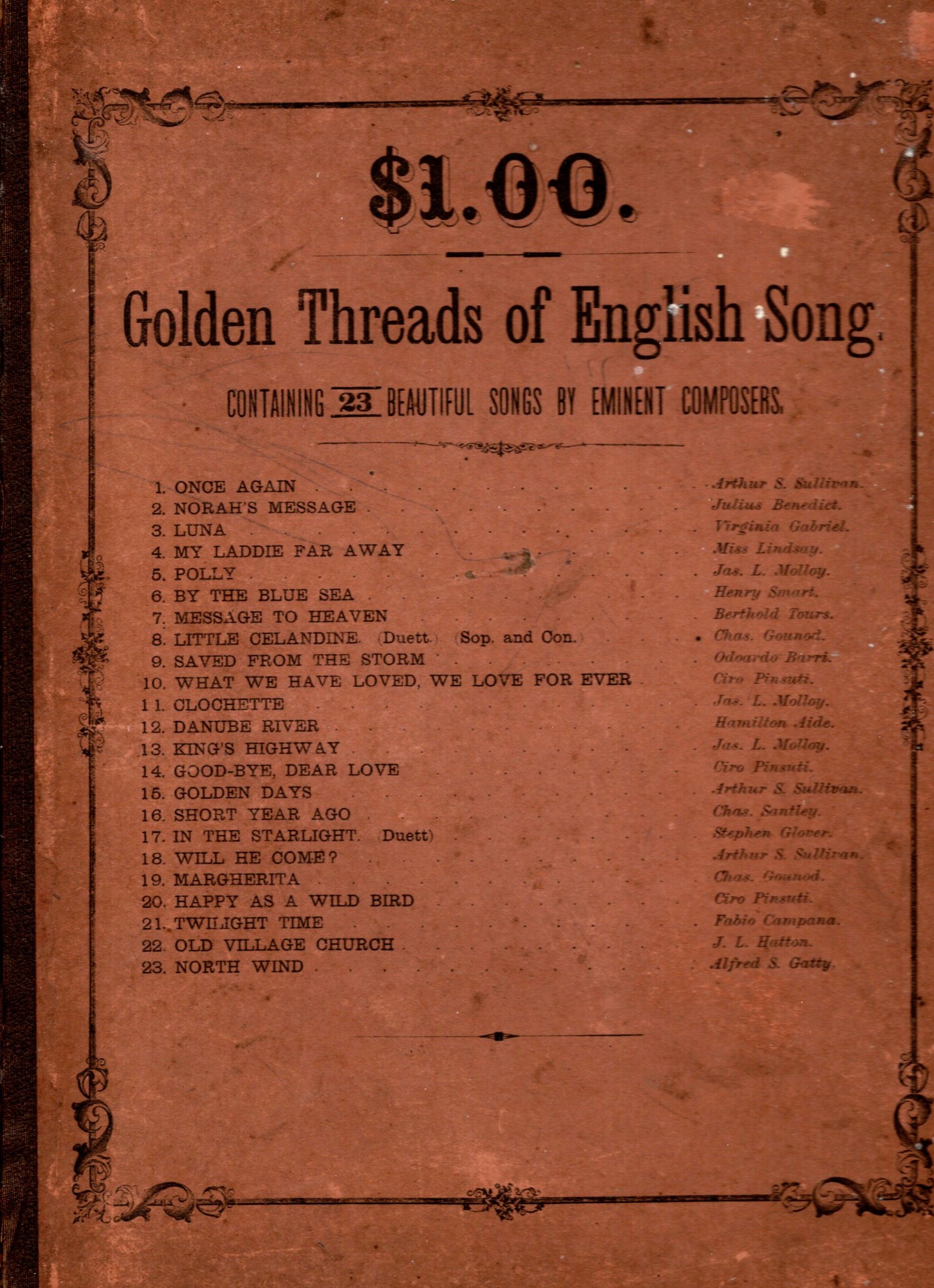 Golden Threads of English Song : 23 Beautiful Songs by Eminent Composers