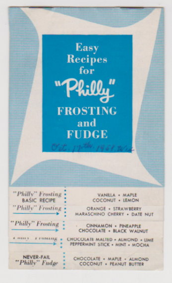 Image for Easy Recipes for Philly Frosting and Fudge :  Philadelphia Brand Cream Cheese