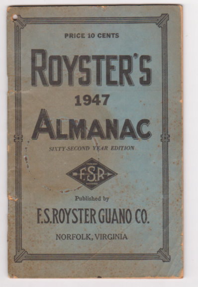 Image for Royster's 1947 Almanac : Royster Almanac, 62nd Year Edition