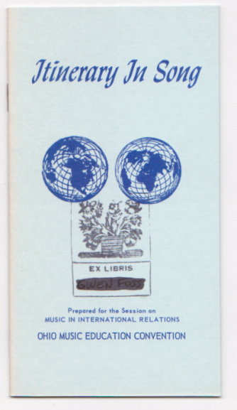 Image for Itinerary in Song :  Music in International Relations, Ohio Music Education Convention