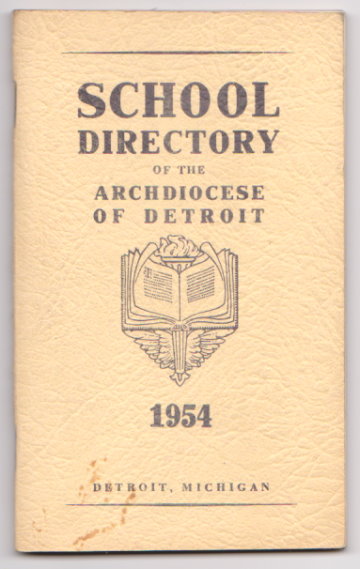Image for School Directory of the Archdiocese of Detroit :  Detroit, Michigan, 1954