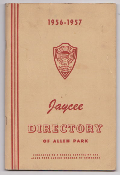 Image for Jaycee Directory of Allen Park : 1956-1957 (Michigan History)