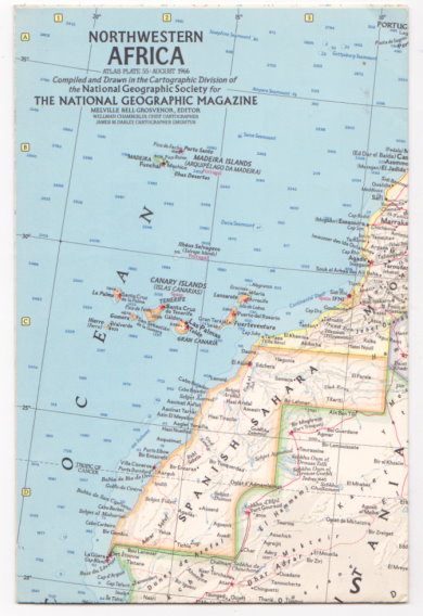 Image for Northwestern Africa:  National Geographic, Atlas Plate 55, August 1966