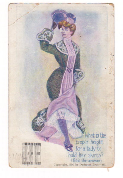 Image for What is the Proper Height for a Lady to Hold Her Skirts ?