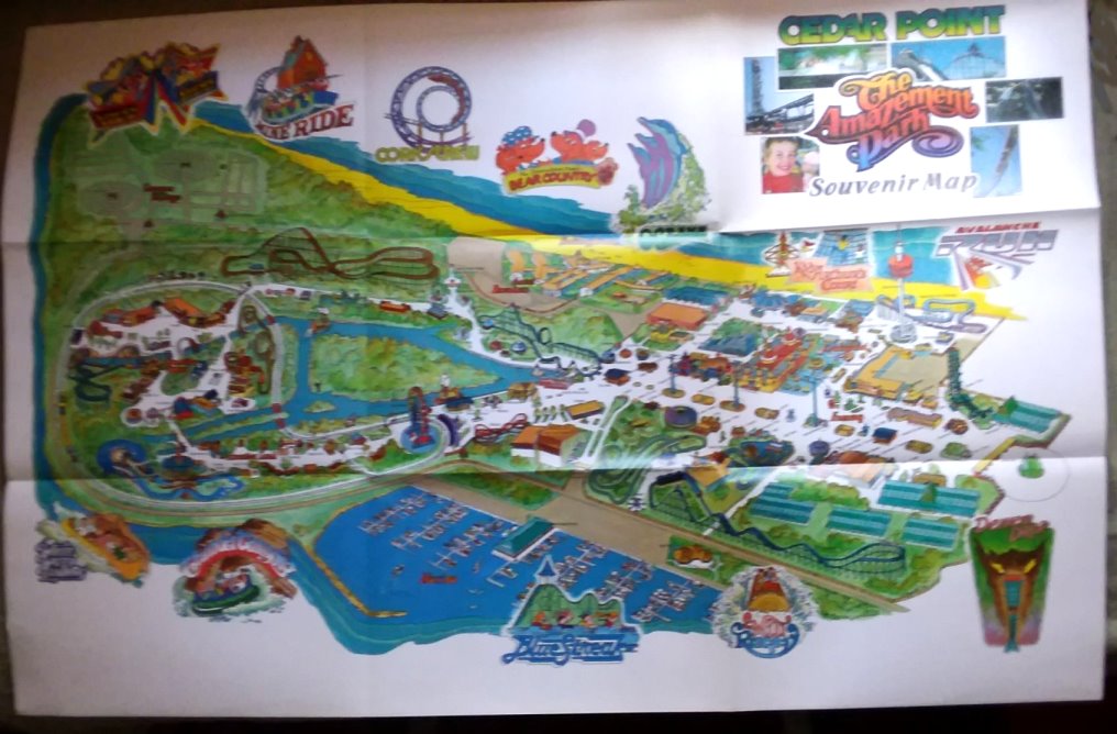 Image for Cedar Point, the Amazement Park : Map 1986