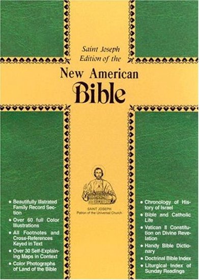 Image for Saint Joseph Edition of the New American Bible :  NAB, Green Leather, in Original Drop-Lid Box