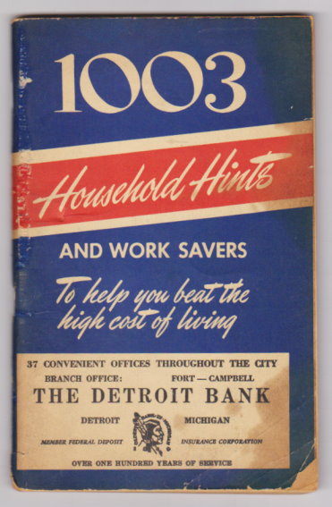 Image for 1003 Household Hints and Work Savers :  A Treasury of Household Hints to Help You Beat the High Cost of Living