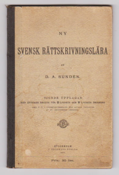 Image for Ny Svensk Rattskrivningslara :  New Swedish Orthography