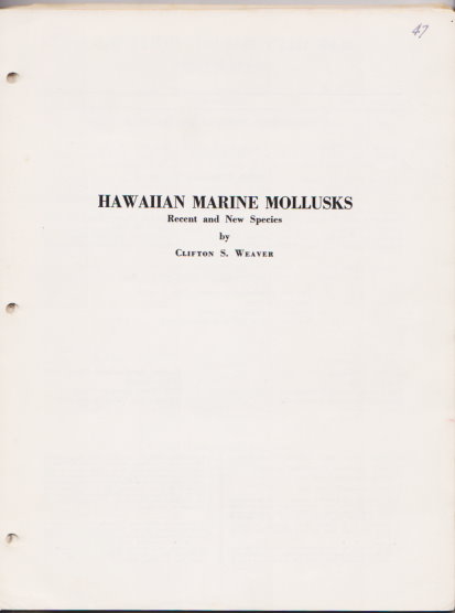Image for Hawaiian Marine Mollusks :  Recent and New Species
