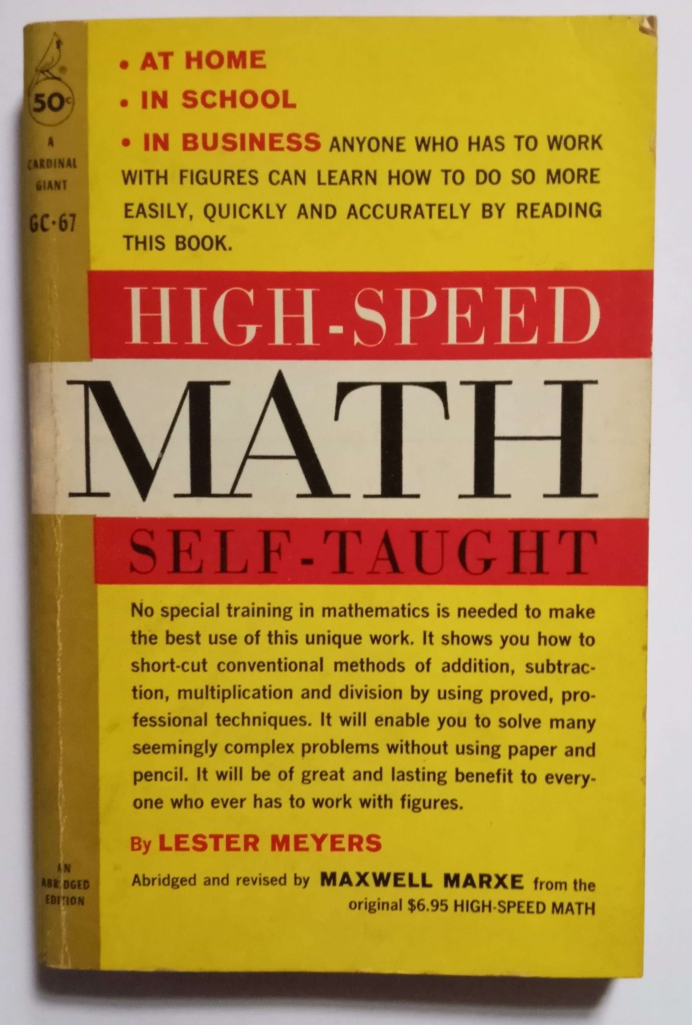 Image for High-Speed Math Self-Taught : Abridged Ediiton