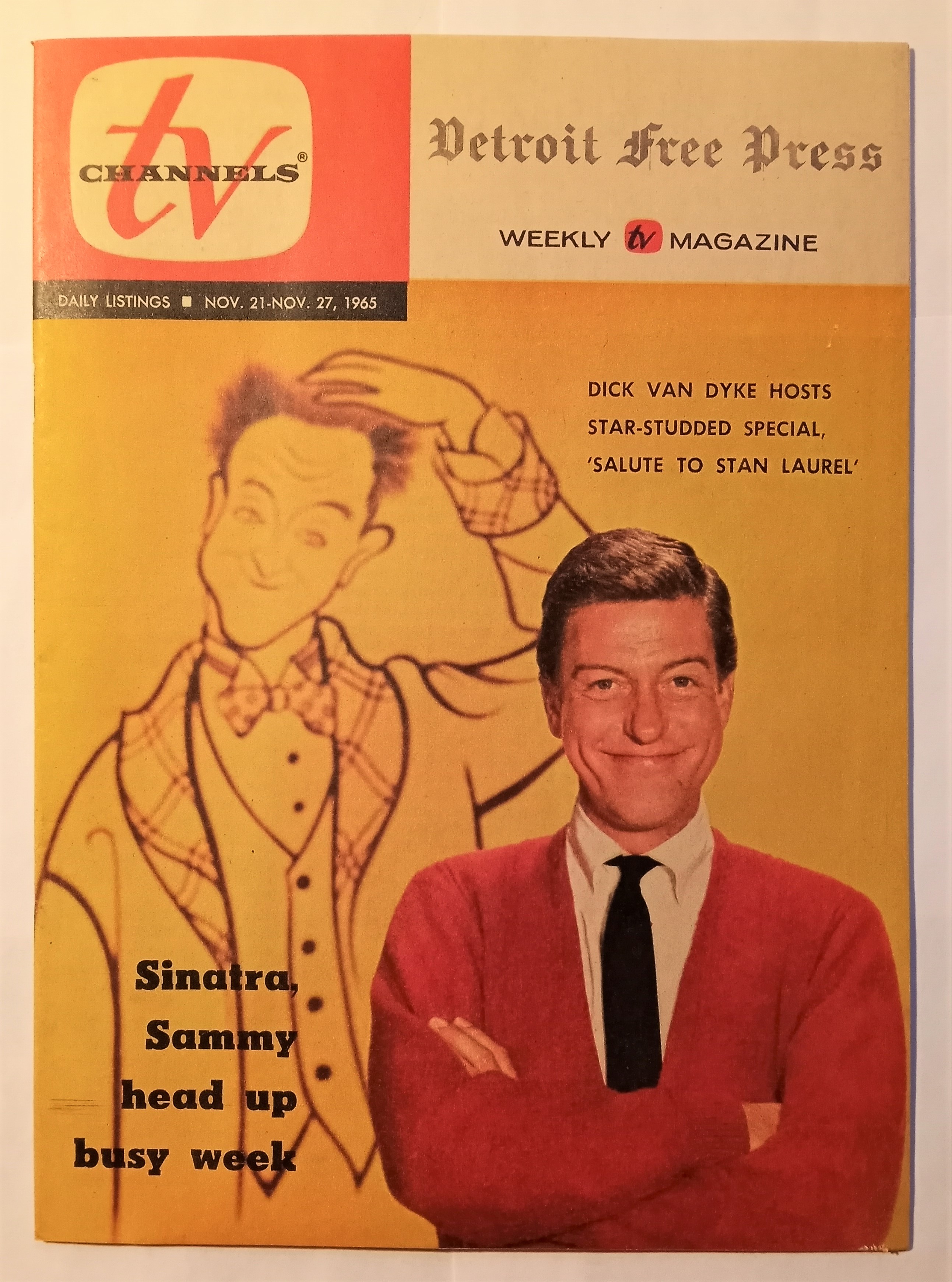 Image for TV Channels Magazine, Volume 6, Number 7, November 21-November 27, 1965 : Detroit Free Press Weekly TV, Stan Laurel, Dick Van Dyke