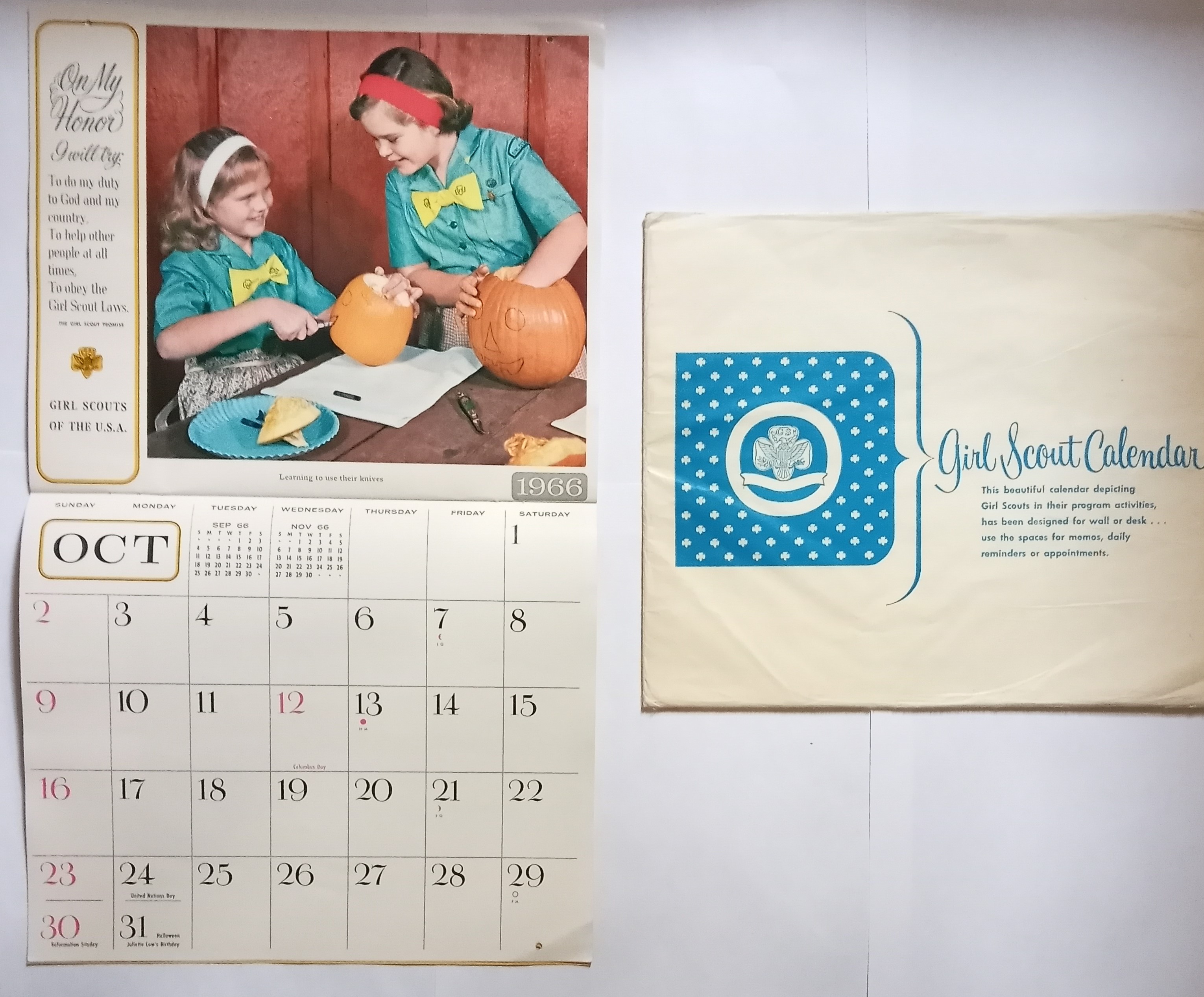 Image for Girl Scout Calendar 1966