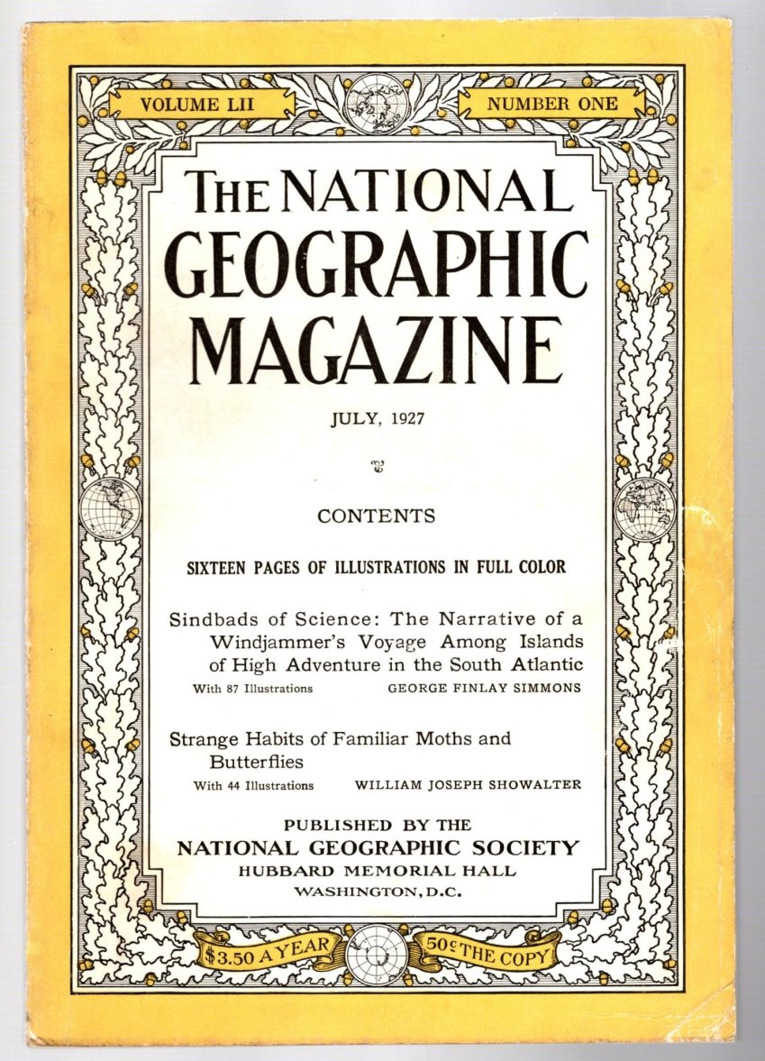 Image for National Geographic Magazine, July 1927 : Windjammer's Voyage in the South Atlantic ; Strange Habits of Moths and Butterflies