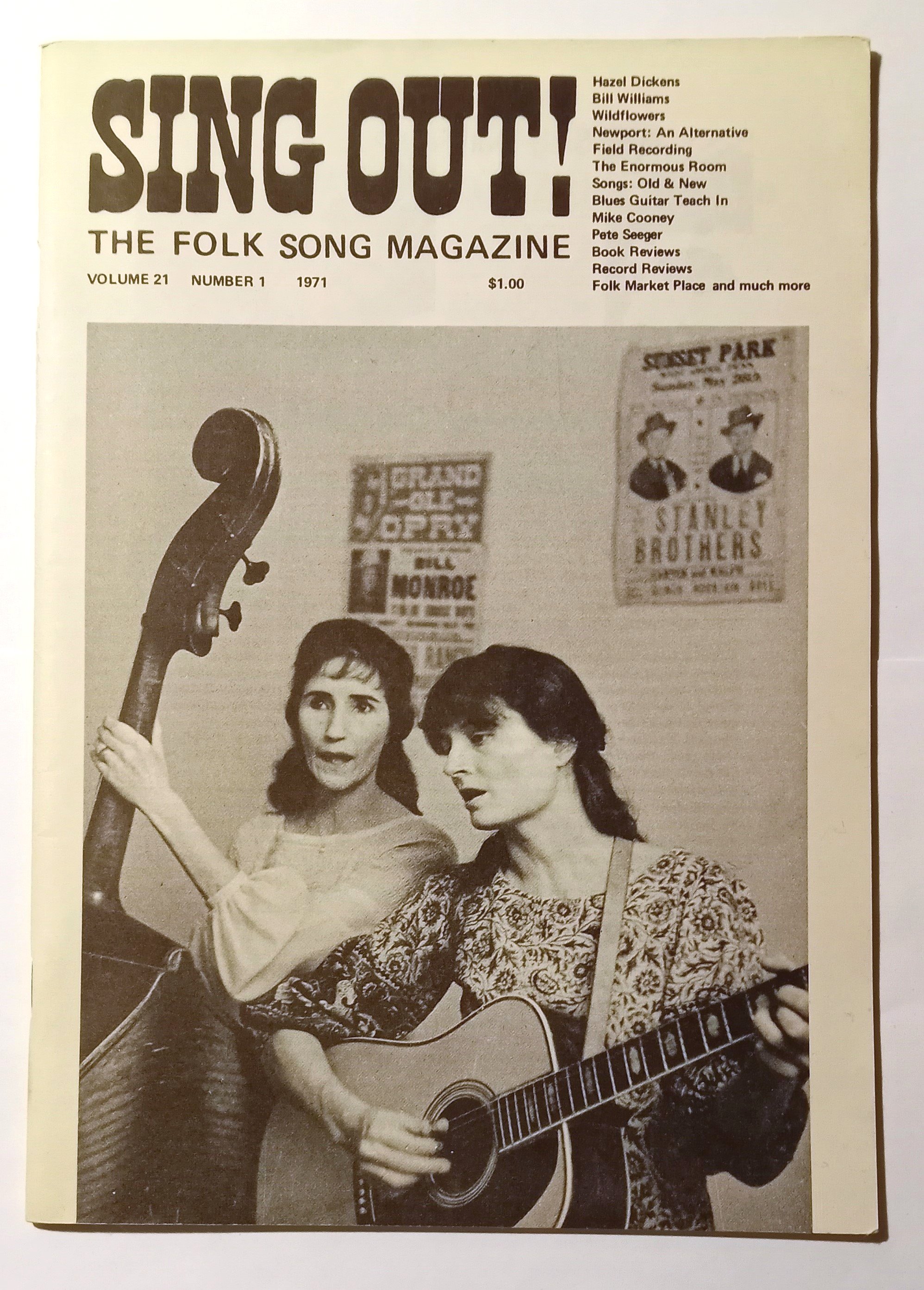 Image for Sing Out ! The Folk Song Magazine :  Volume 21, Number 1, September October 1971, Hazel Dickens