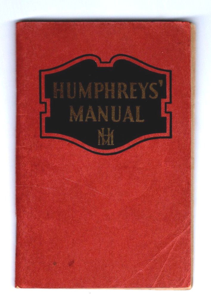Image for Humphrey's Manual :  On the Care and Treatment of all Diseases Safe to Treat at Home