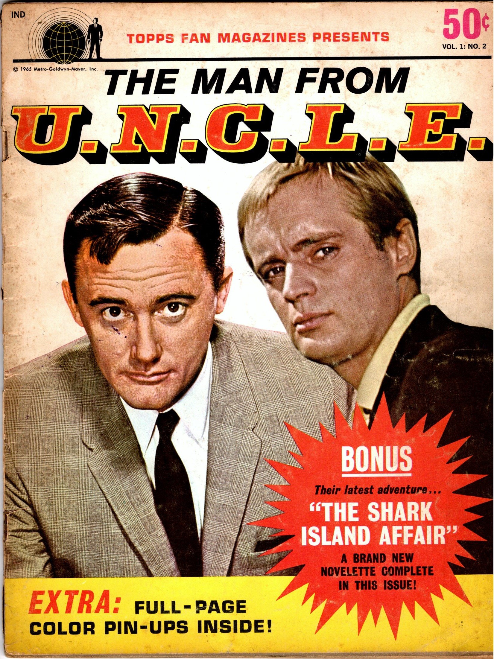 Image for Topps Presents the Man from U. N. C. L. E. : Volume 1, Number 2, 1965, Featuring the Shark Island Affair