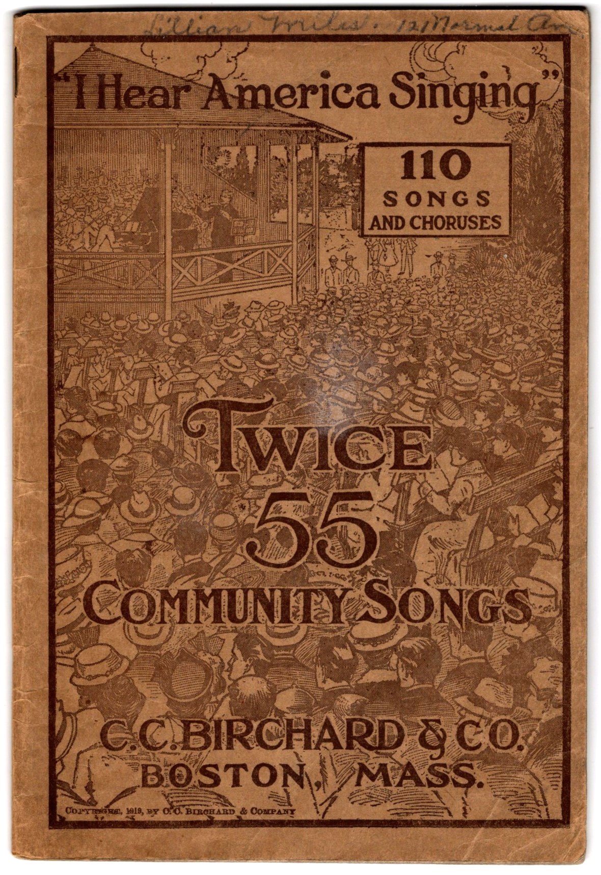 Image for Twice 55 Community Songs :  110 Songs and Choruses, I Hear America Singing