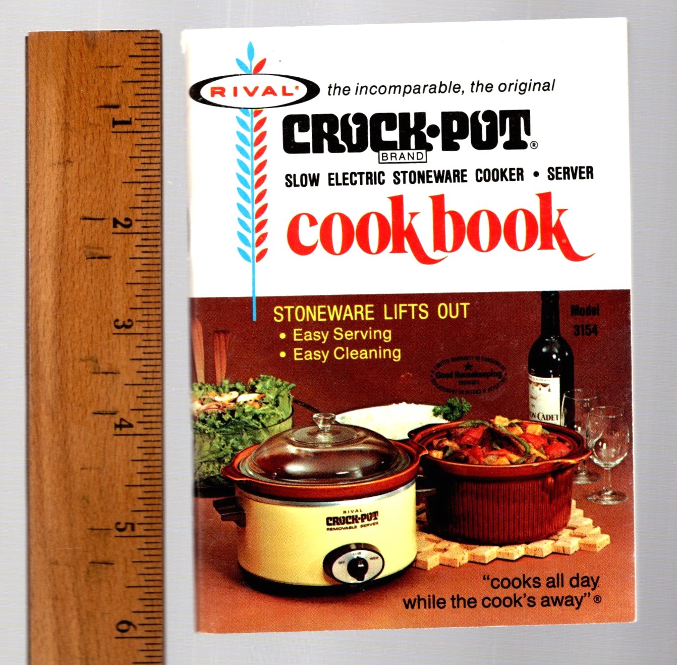 Rival Crockpot, the Incomparable, the Original : Crock Pot Brand Slow  Electric Stonewear Cooker, Server, Cookbook