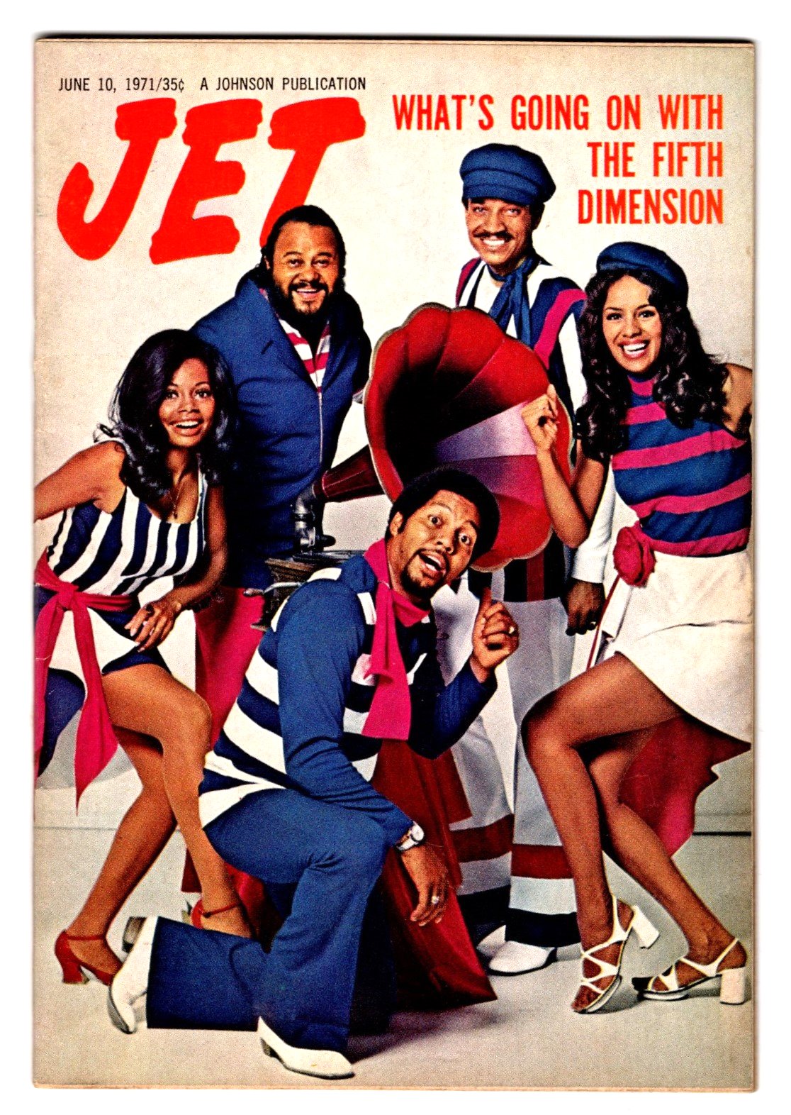 Image for Vintage Jet Magazine, June 10, 1971 :  What's Going On with the Fifth Dimension