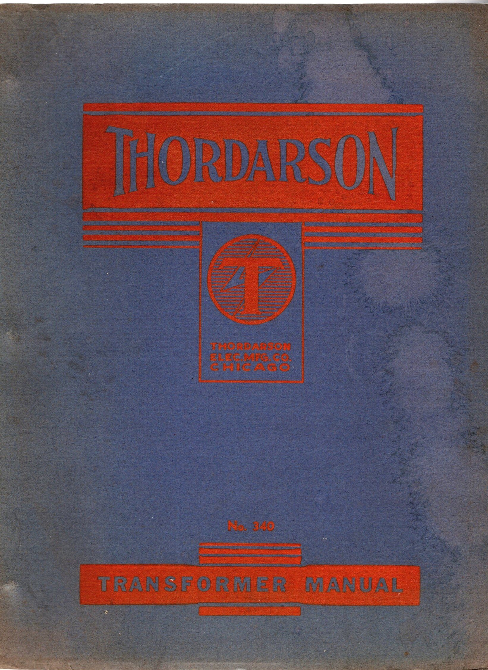 Thordarson Transformer Manual Number 340