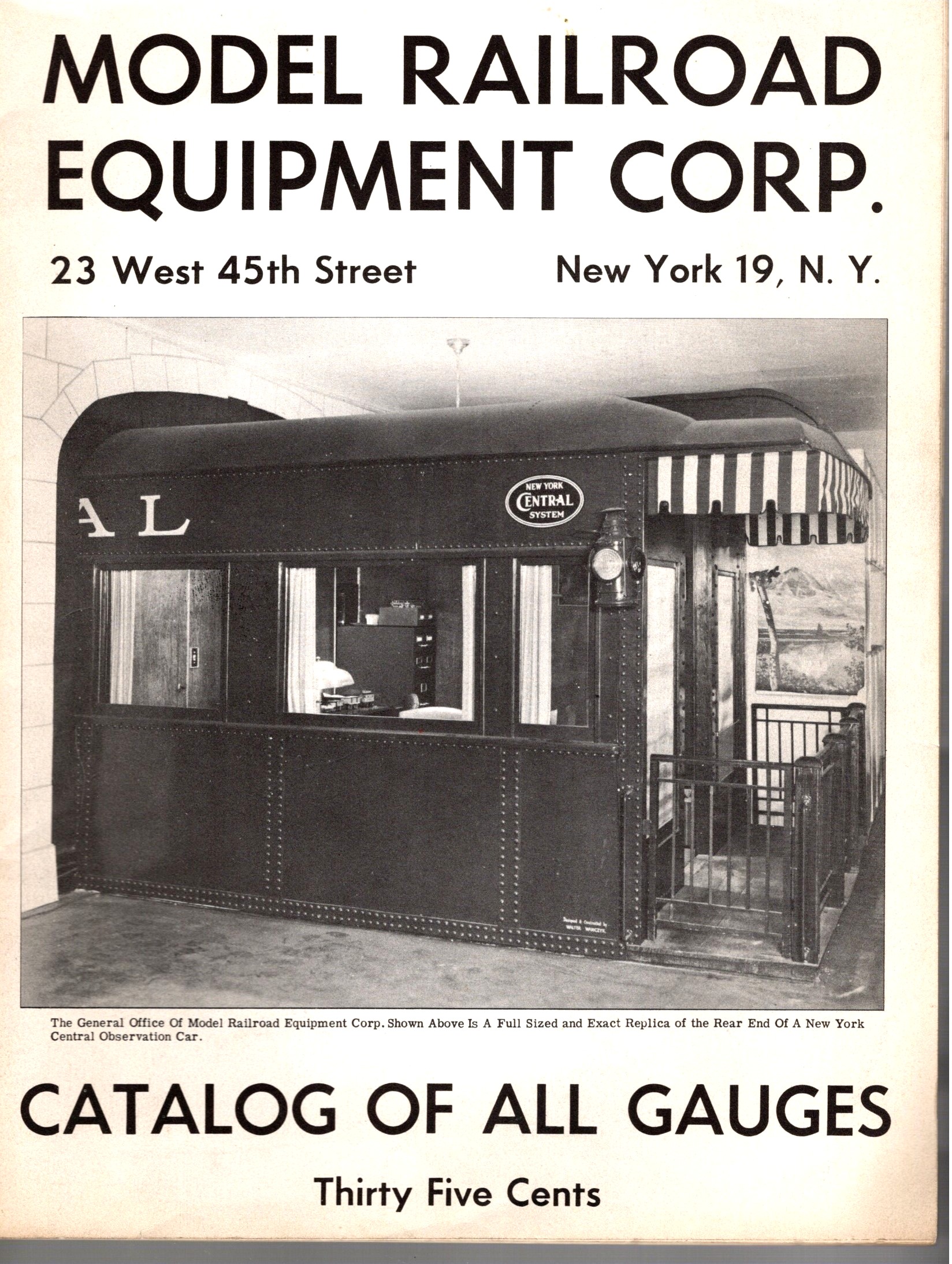 Model Railroad Equipment Corporation All Gauges