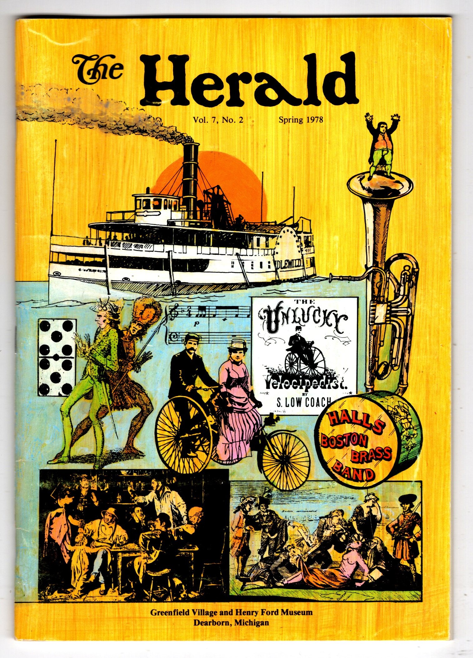 Herald, a Publication for the Friends of Greenfield Village : Bicycling, Boating, Steamboat Excursions, Brass Bands, Early American Amusements