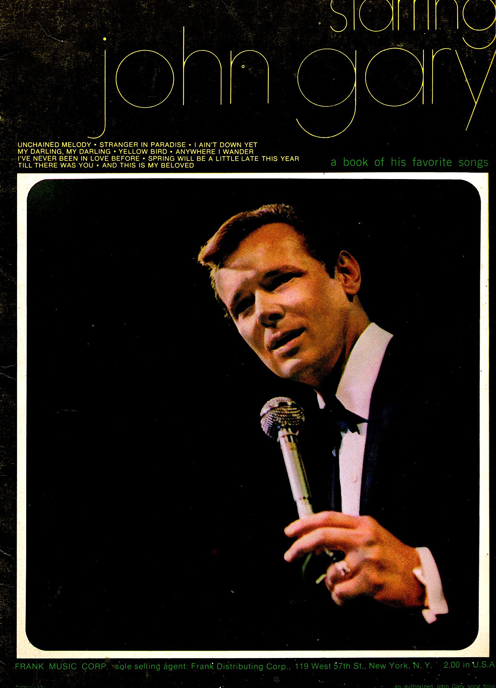 Starring John Gary : A Book of His Favorite Songs