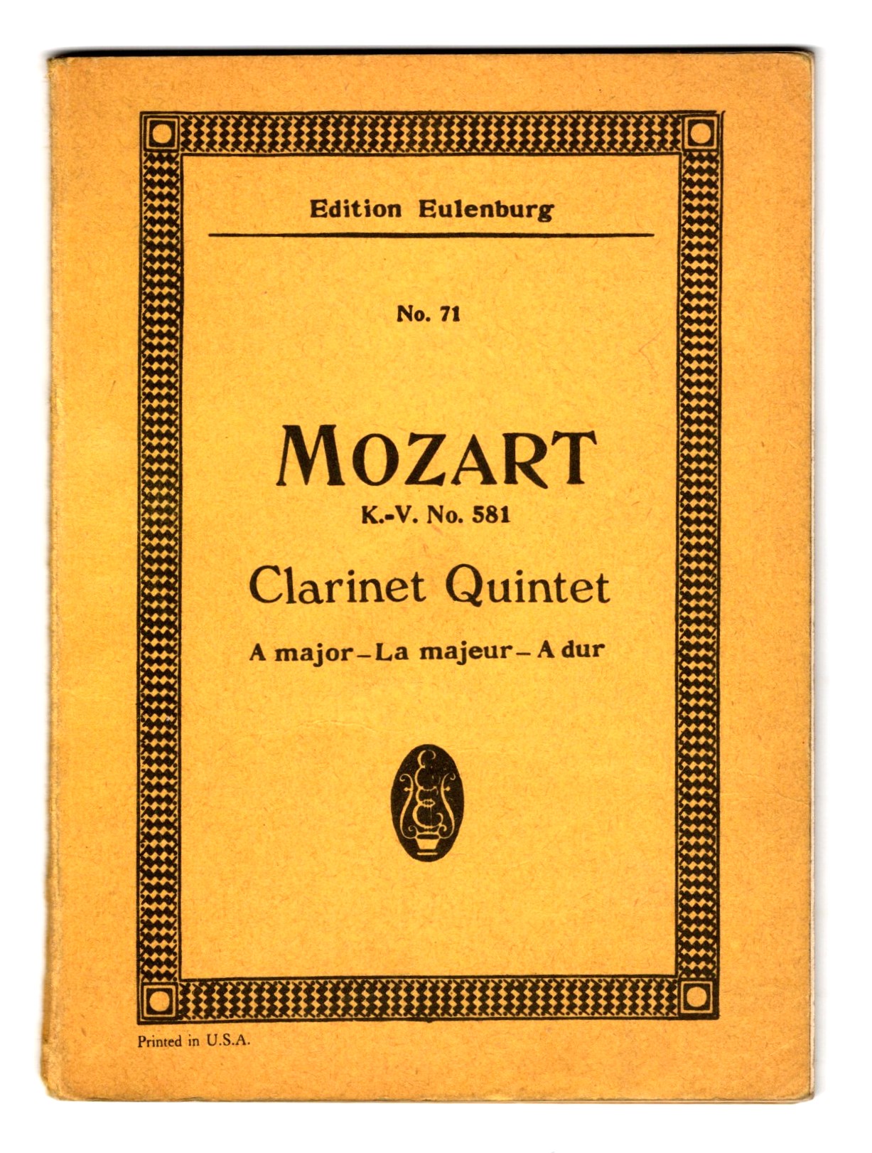 Clarinet Quintet in A Major : K.-V. Number 581