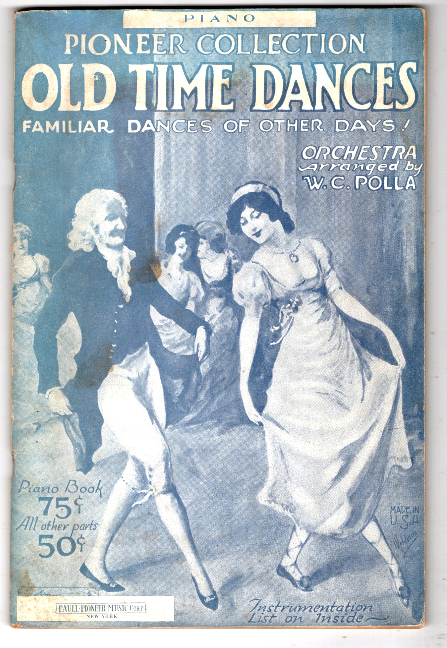 Pioneer Collection, Old Time Dances : Familiar Dances of Other Days, Piano