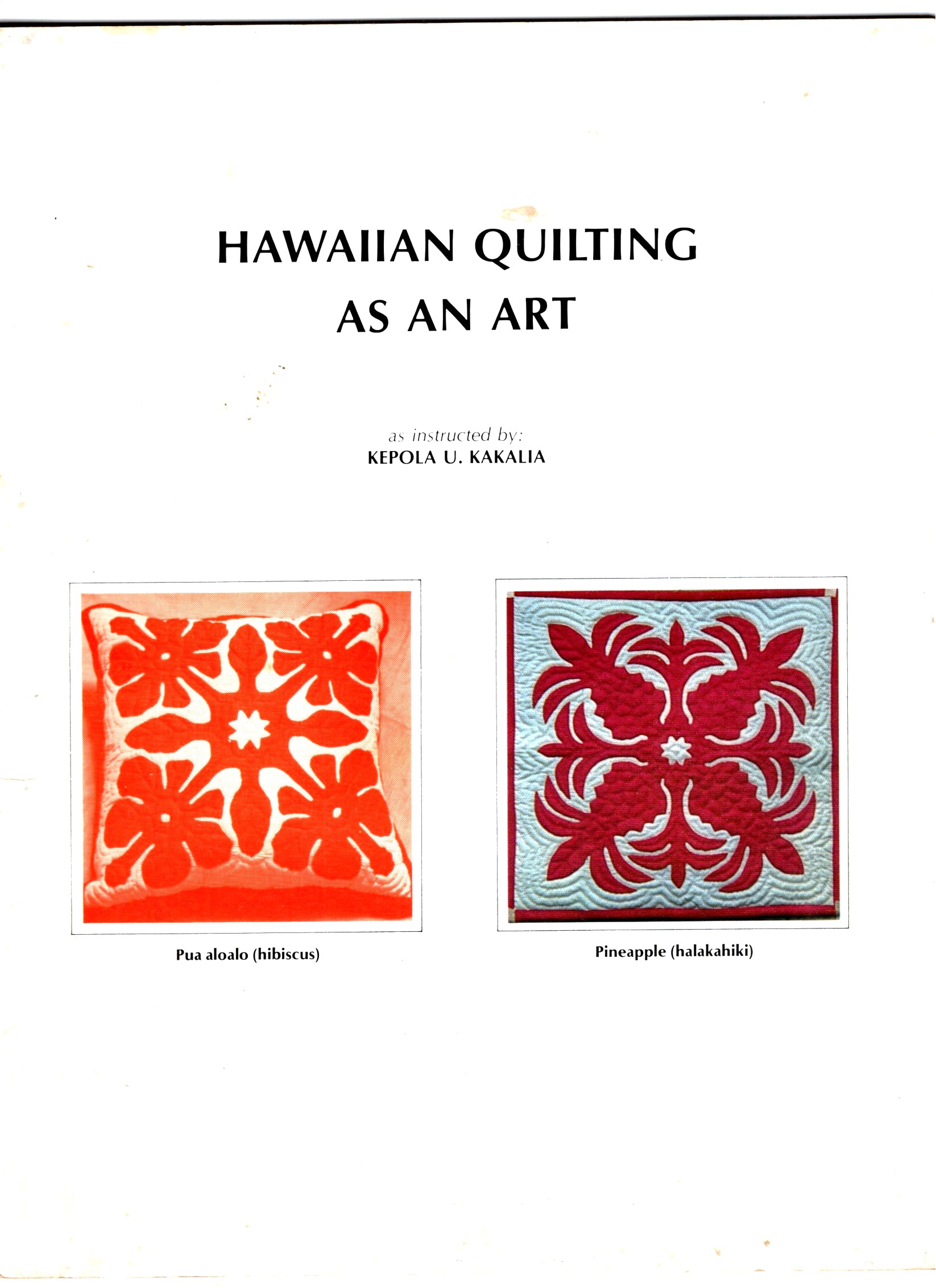 Image for Hawaiian Quilting as an Art Hawaiian Quilting as an Art