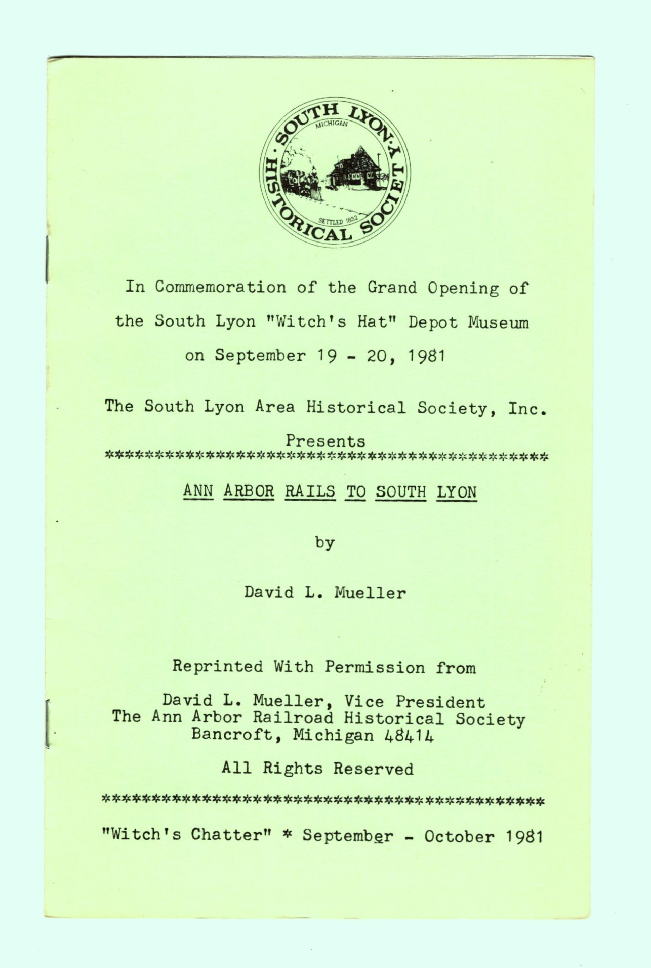 Image for Ann Arbor Rails to South Lyon : (Michigan History) Ann Arbor Rails to South Lyon : (Michigan History)