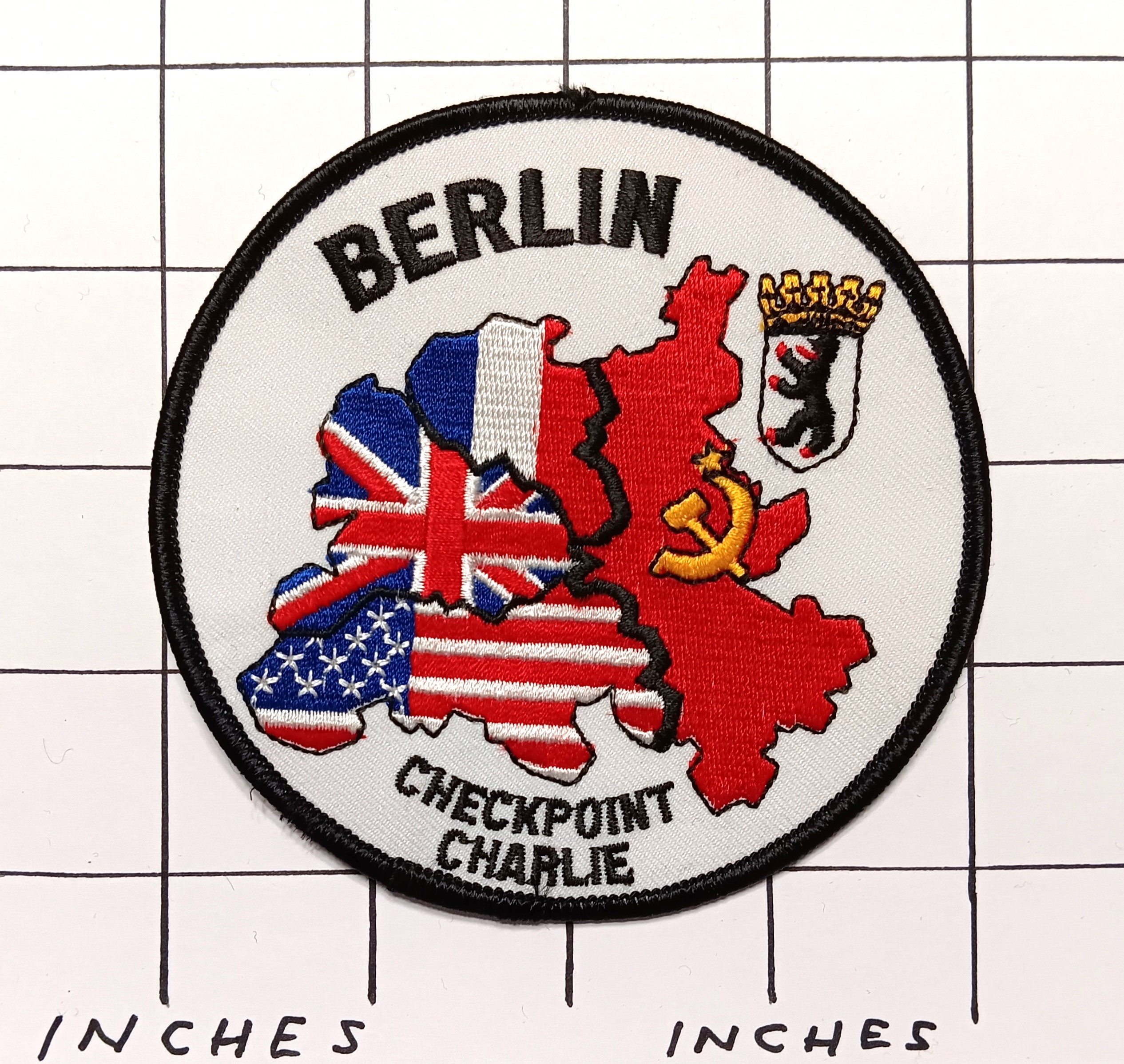 Lot of One Patch : Vintage Cloth Patches, Checkpoint Charlie, Berlin, Germany