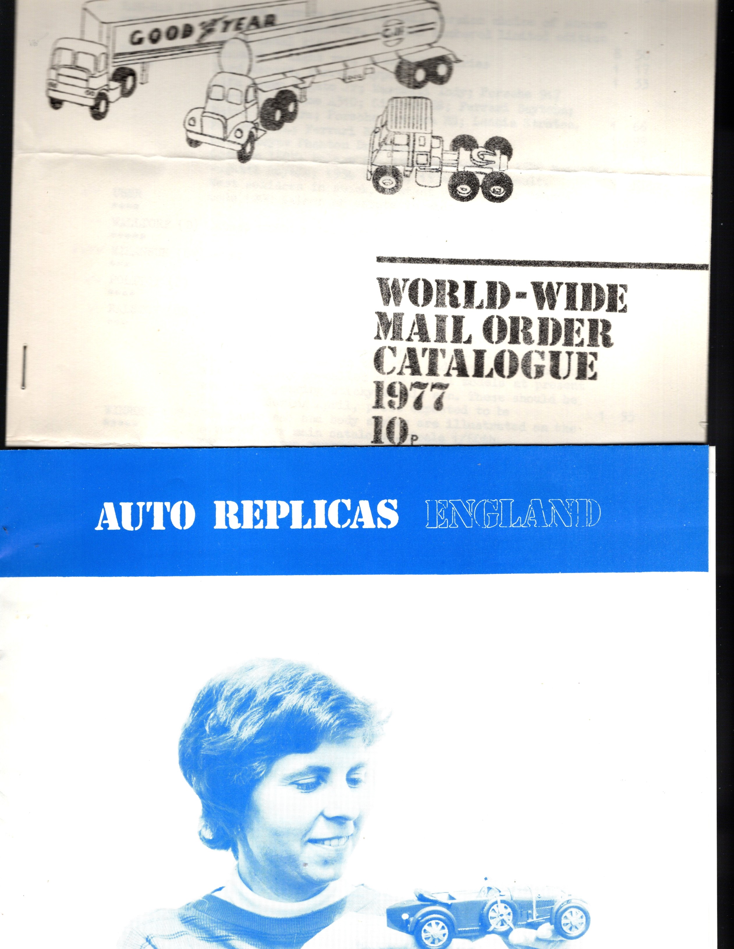 Auto Replicas : Lot of 8 Catalogs, 1974-1983