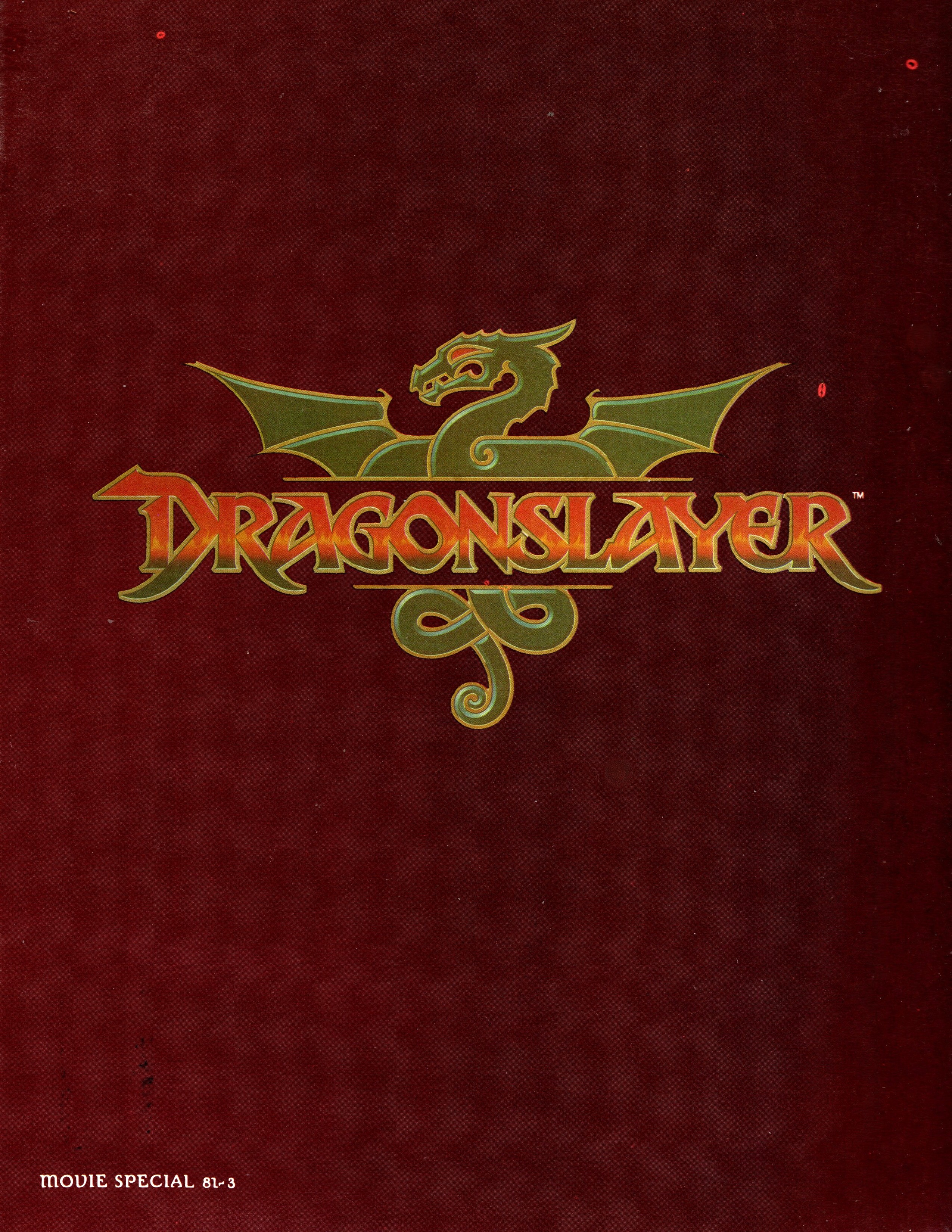 Dragonslayer, Souvenir Movie Program : Starring Peter MacNicol, Ralph Richardson, 1981