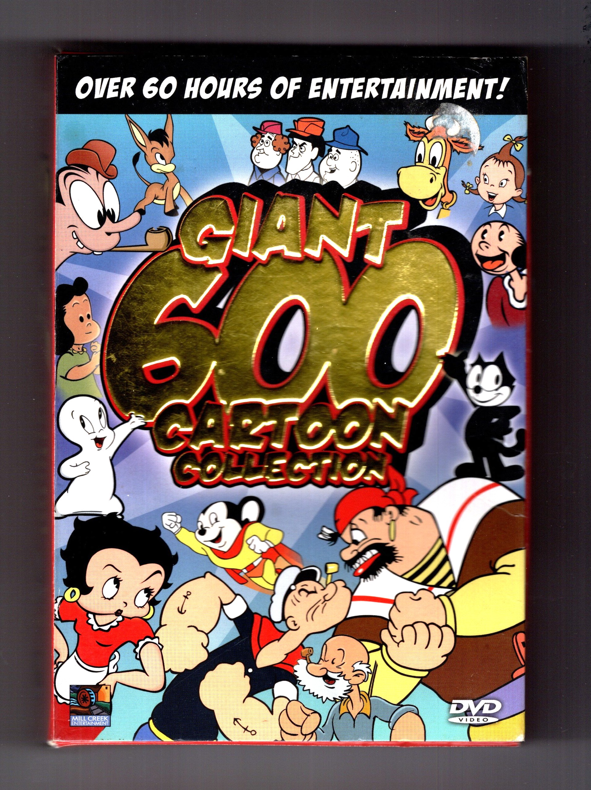 Giant 600 Cartoon Collection : Over 60 Hours of Entertainment, 12 Disk DVD Set
