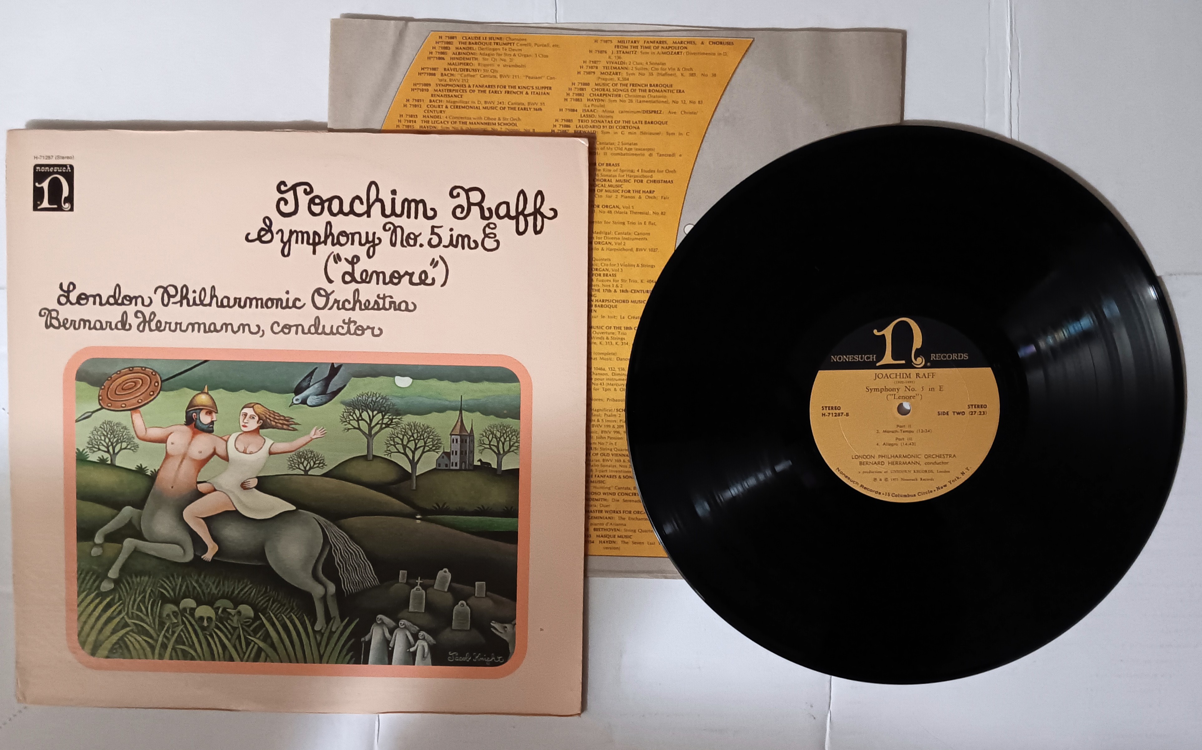 Joachim Raff, Symphony Number 5 in E, Lenore, Conducted by Bernard Herrmann : Vintage LP Vinyl Record