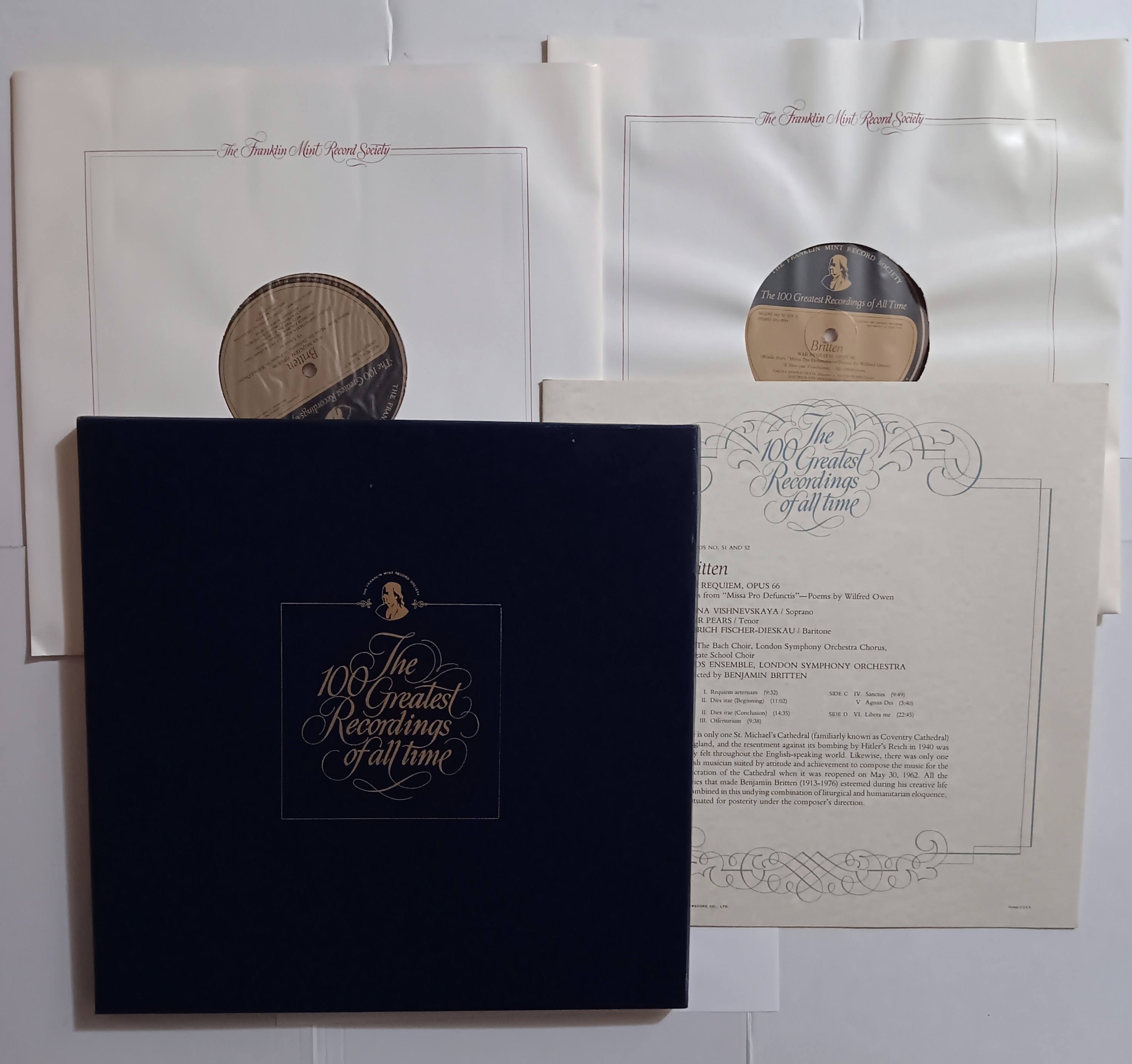 War Requiem, Opus 66, the 100 Greatest Recordings of all Time : Vintage LP Vinyl Record