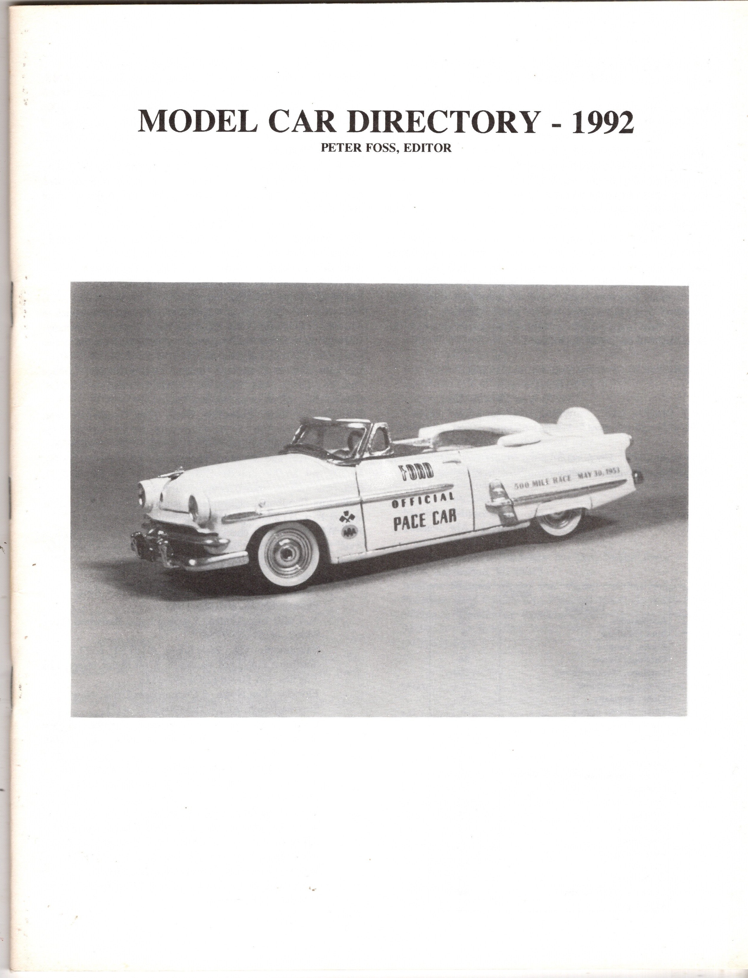 Model Car Directory : 3 Issues, 1977, 1982, 1992, with dupes
