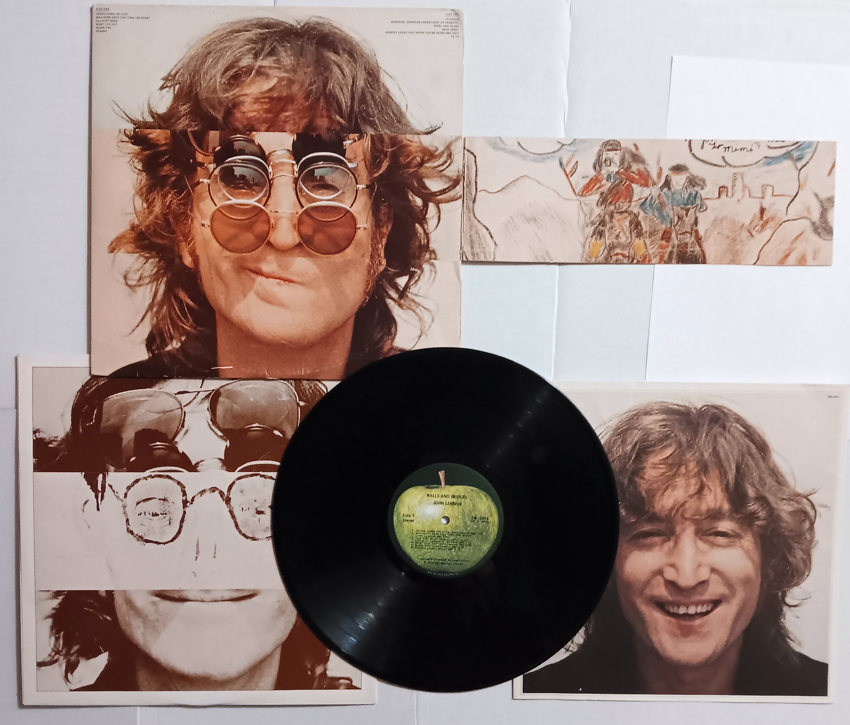 John Lennon, Walls and Bridges : Vintage LP Vinyl Record